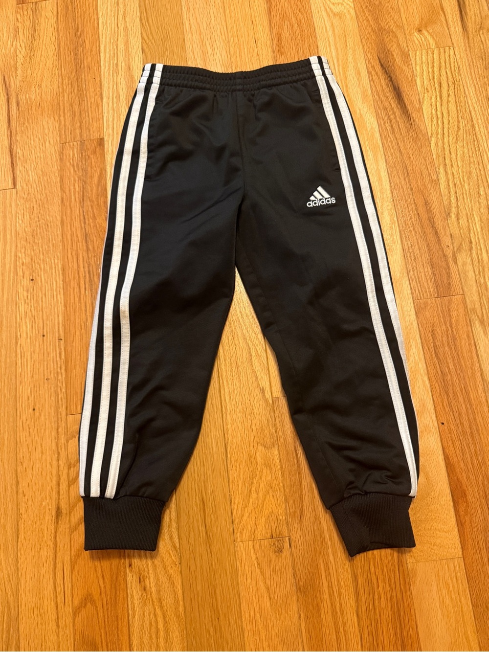Adidas Black Jogger Sweatpants with White 3-Stripes